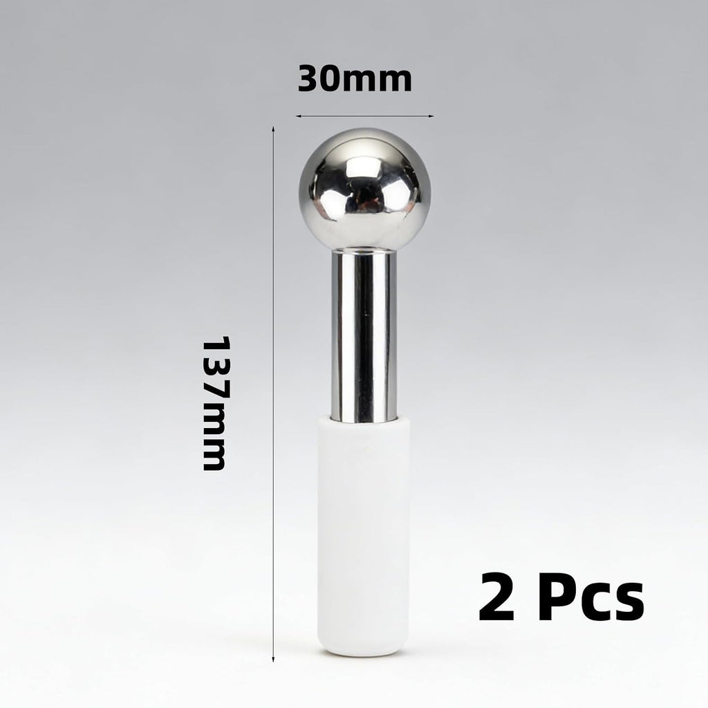 2 Pcs Facial Ice Globes for Face & Eyes Set, 1.18 Inch Cooling Roller Globe