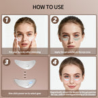 EMS Redlight Eye Massage Eyes Beauty Device with under Eye Patches Portable Eye Rejuvenation Pads Reduce Bags & Dark Circles