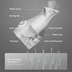 Nano Steamer 3-In-1 Ionic Facial Nano Facial Mister 5-Piece Stainless Steel Skin Kit (Silver)