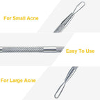 Blackhead Remover Pimple Popper Tool, Acne Comedone Extractor, Blemish Whitehead Zit Removing Tool for Nose Face, Stainless Steel