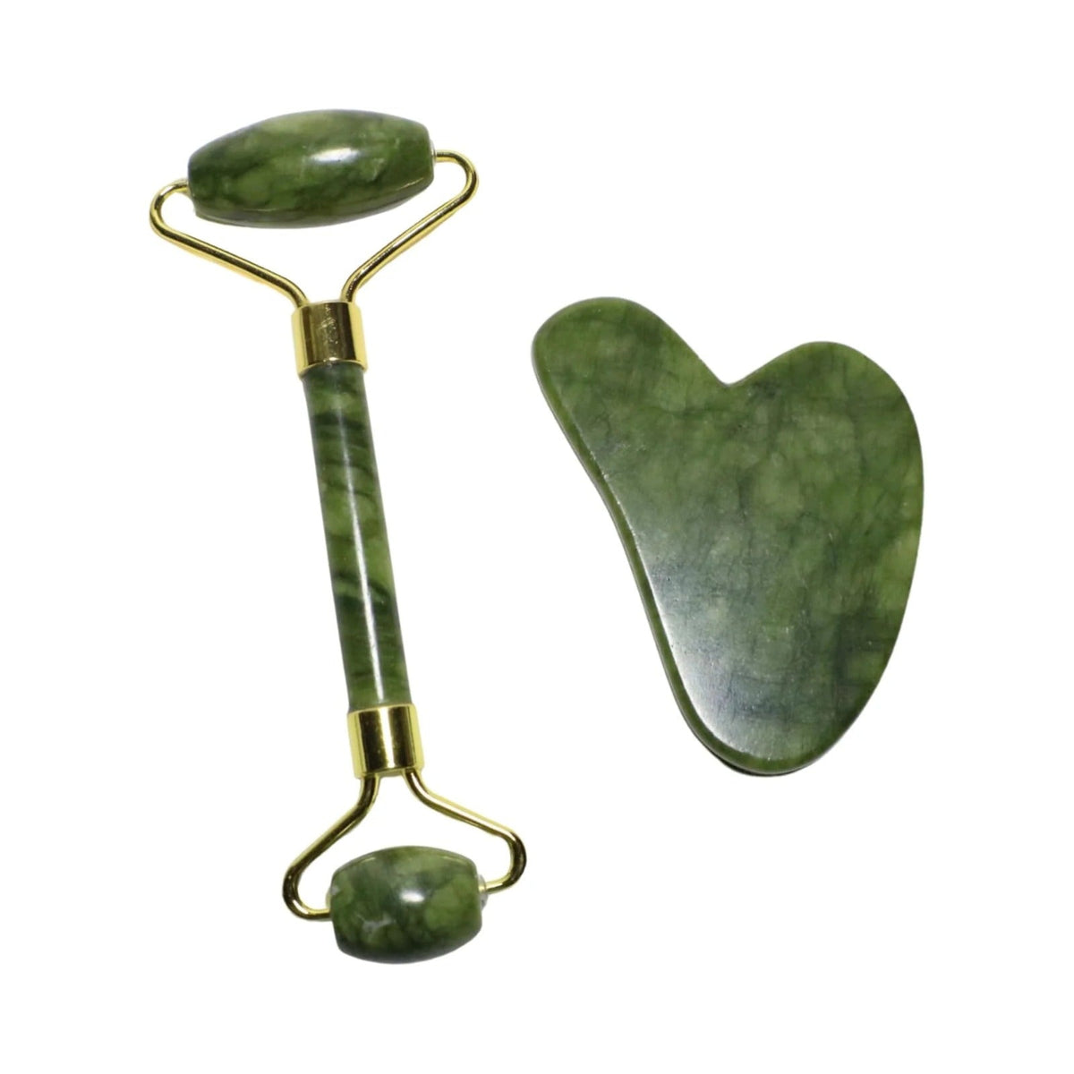Jade roller and gua sha stone set, Skintric Labs