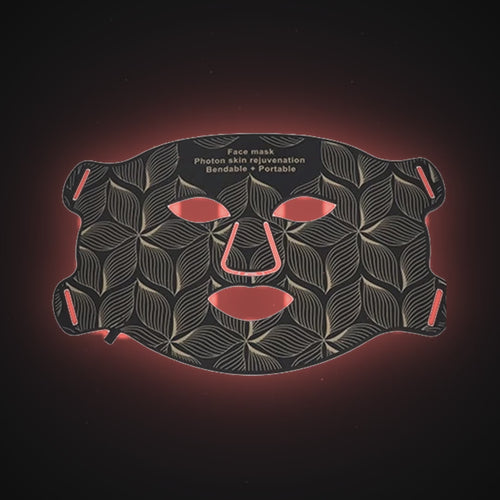 Radiance LED Mask in Obsidian, lit red