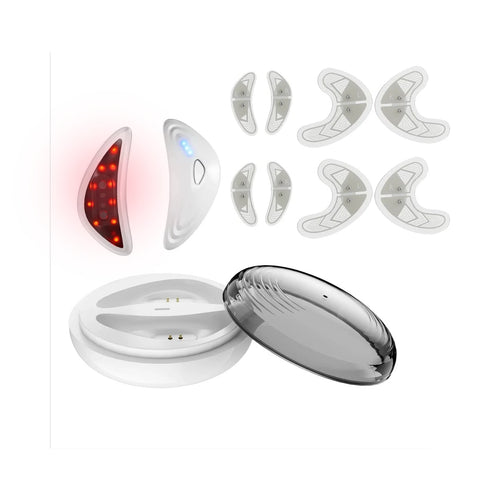 Under-Eye Reviver with red light on, in motion